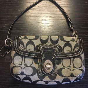 Black coach wristlet